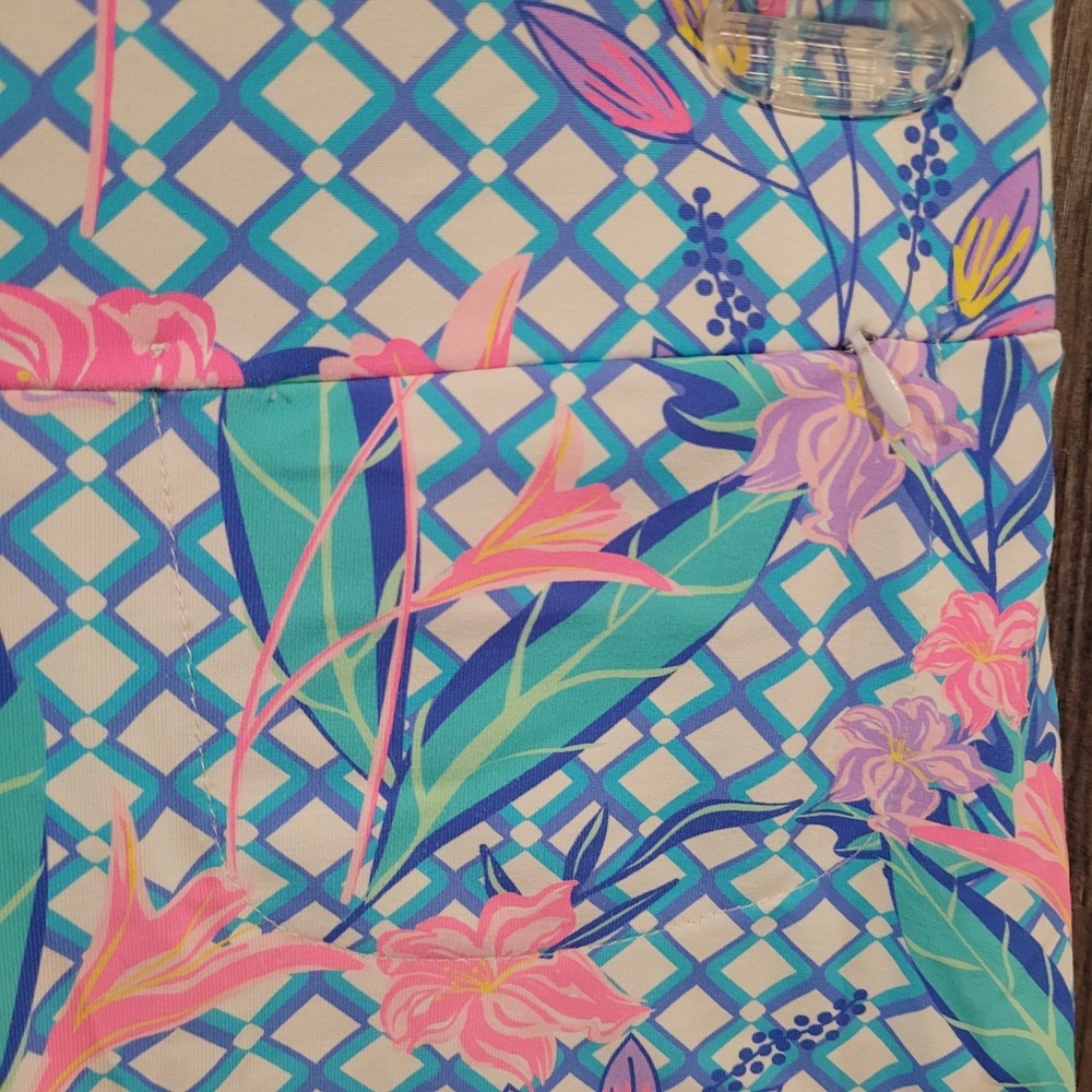 Lulu-B Floral Athletic Skort Size Small Multicolor Zip Pockets Golf Tennis - Picture 8 of 14
